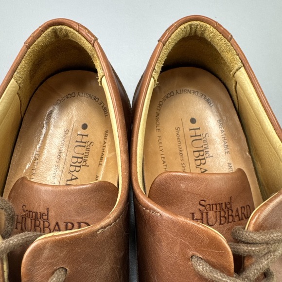 Samuel Hubbard Market Cap Brogue Shoes Mens 7 Whisky Brown Leather Dress Comfort main image 11